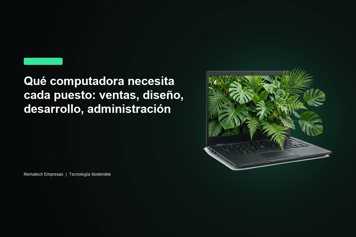 Qué computadora necesita cada puesto: ventas, diseño, desarrollo, administración