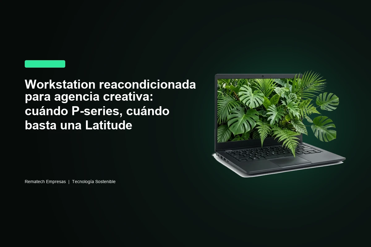 Workstation reacondicionada para agencia creativa: cuándo P-series, cuándo basta una Latitude